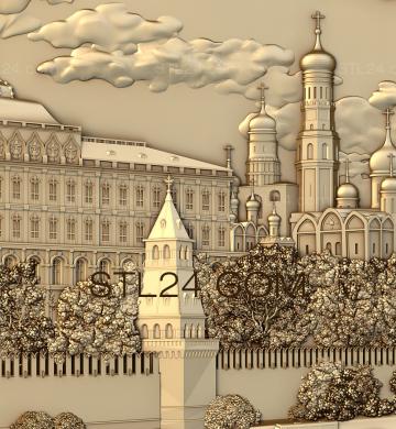 Панно художественные (Кремль, PH_0024) 3D модель для ЧПУ станка
