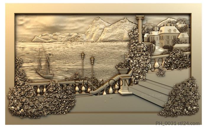 Art pano (Sea embankment, PH_0031) 3D models for cnc