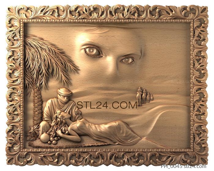 Art pano (Oasis girl and guy, PH_0045) 3D models for cnc
