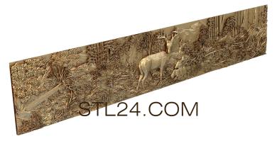 Art pano (A pair of deer, PH_0128) 3D models for cnc