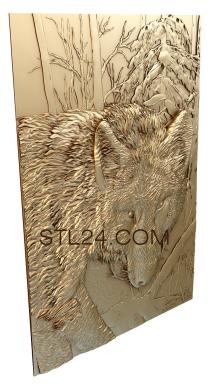 Панно художественные (Морда волка, PH_0141) 3D модель для ЧПУ станка
