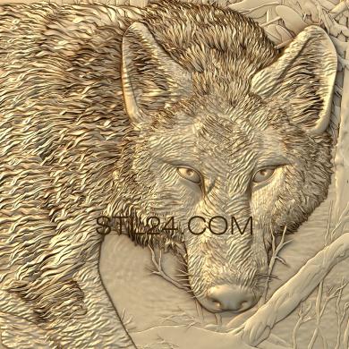 Art pano (The wolf's face, PH_0141) 3D models for cnc