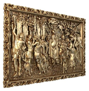 Art pano (Sandro Botticelli's Spring frame-2, PH_0146-2) 3D models for cnc