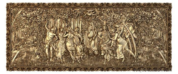 Art pano (Spring by Sandro Botticelli, PH_0146) 3D models for cnc