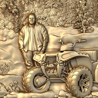 Art pano (Male forest atv, PH_0148) 3D models for cnc