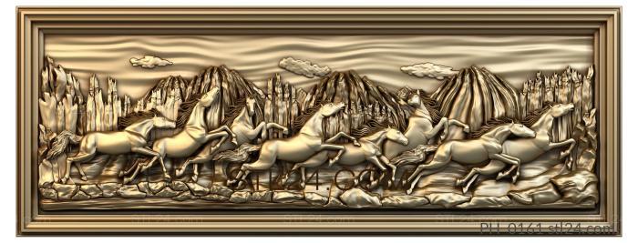 Art pano ( a herd of horses, PH_0161) 3D models for cnc