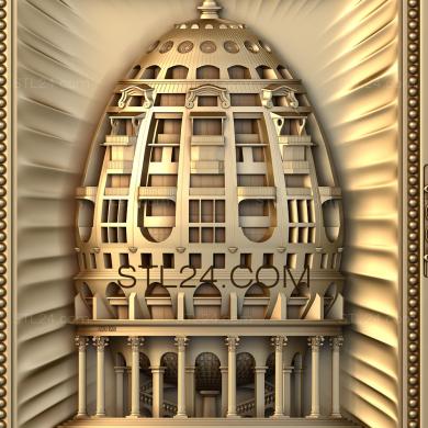Панно художественные (Дом-яйцо, PH_0184) 3D модель для ЧПУ станка
