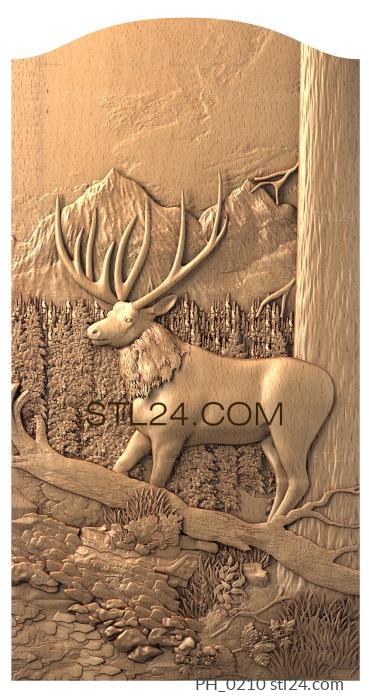 Art pano (Red deer, PH_0210) 3D models for cnc