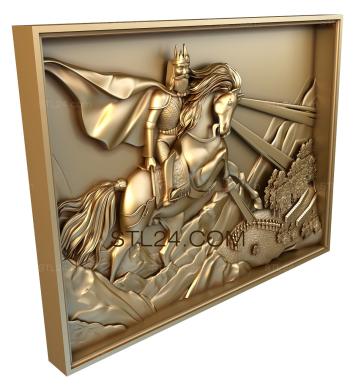 Art pano (Warrior on a horse, PH_0212) 3D models for cnc