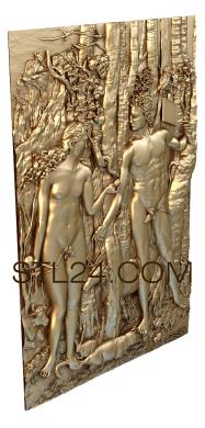 Art pano (Adam and eve, PH_0214) 3D models for cnc