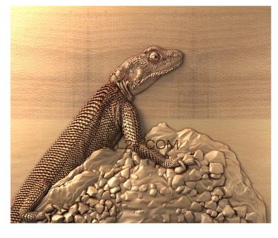 Art pano (Monitor lizard, PH_0216) 3D models for cnc