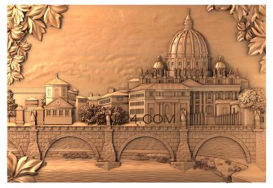 Art pano (Temple by the bridge, PH_0223) 3D models for cnc