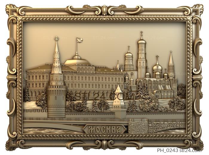 Панно художественные (Москва, PH_0243) 3D модель для ЧПУ станка