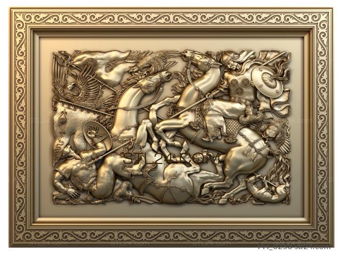 Art pano (Battle of the horsemen, PH_0253) 3D models for cnc