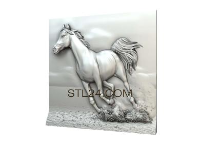 Art pano (The horse gallops, PH_0258) 3D models for cnc
