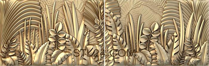 Art pano (Forest plants, PH_0269) 3D models for cnc