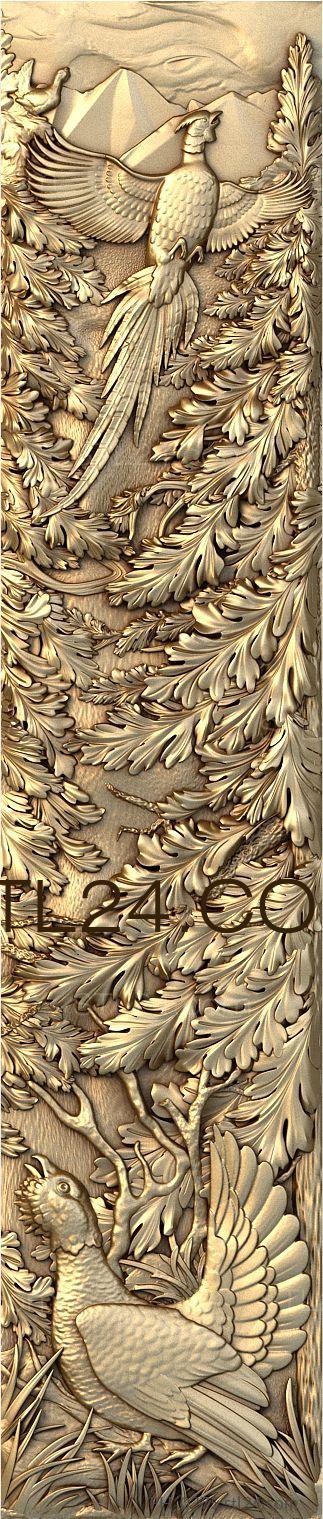 Панно художественные (Лесные птицы, PH_0275) 3D модель для ЧПУ станка