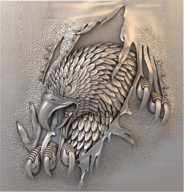 Art pano (The eagle tears the cloth, PH_0331) 3D models for cnc