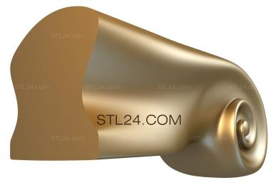 Перила (3d stl модель перил, поручней, PRL_0021) 3D модель для ЧПУ станка