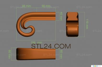 Перила (3d stl модель резных перил, поручней для чпу, PRL_0066) 3D модель для ЧПУ станка