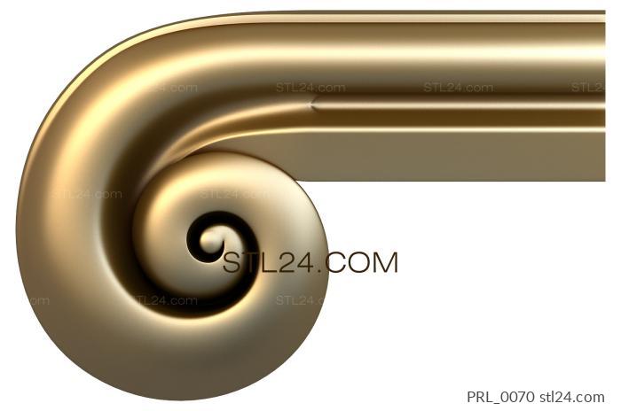 Перила (поручень, 3d stl модель для чпу, PRL_0070) 3D модель для ЧПУ станка