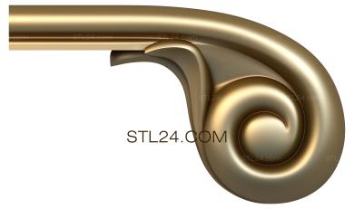 Перила (поручень для перил, 3d stl модель для чпу, PRL_0072) 3D модель для ЧПУ станка