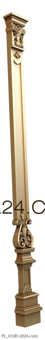 Pilasters (Harp Song, PL_0100) 3D models for cnc