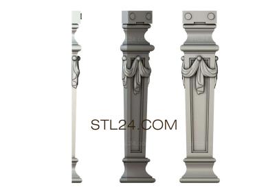 Pilasters (PL_0126) 3D models for cnc