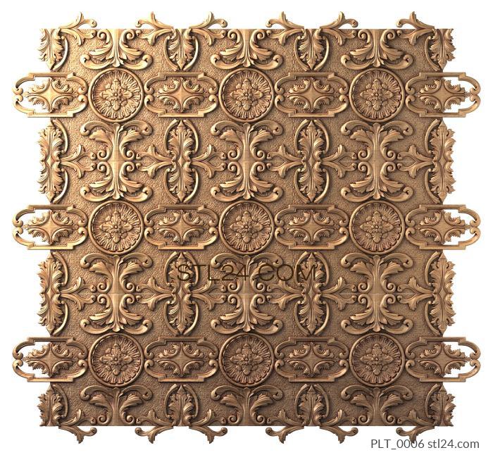 Tile (Openwork windows, PLT_0006) 3D models for cnc