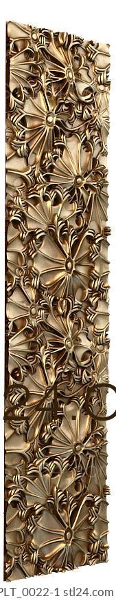 Tile (Prickly petals-1, PLT_0022-1) 3D models for cnc
