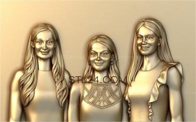 Портреты (PRT_0017) 3D модель для ЧПУ станка