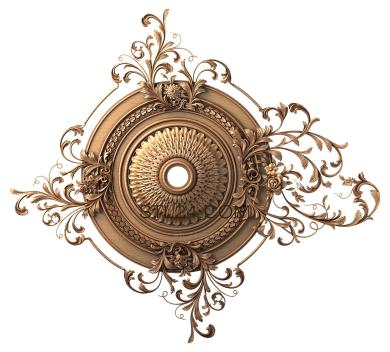 Ceiling rose (Quiet melody, PRZ_0003) 3D models for cnc