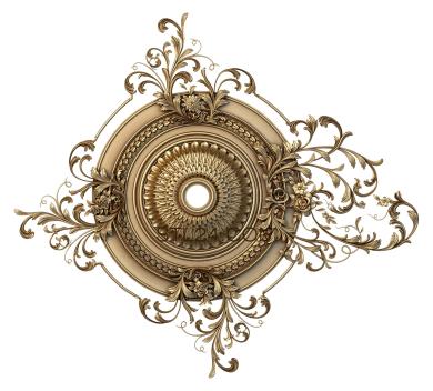 Ceiling rose (Quiet melody, PRZ_0003) 3D models for cnc