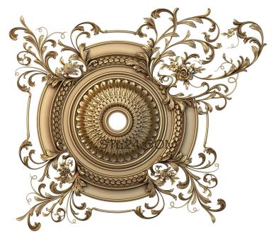 Ceiling rose (Melody, PRZ_0004) 3D models for cnc