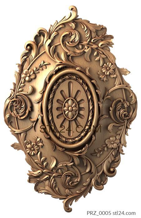 Ceiling rose (Mozart, PRZ_0005) 3D models for cnc