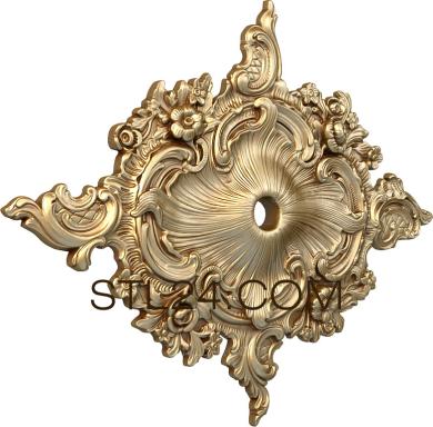 Ceiling rose (Morning in the mountains, PRZ_0017-9) 3D models for cnc