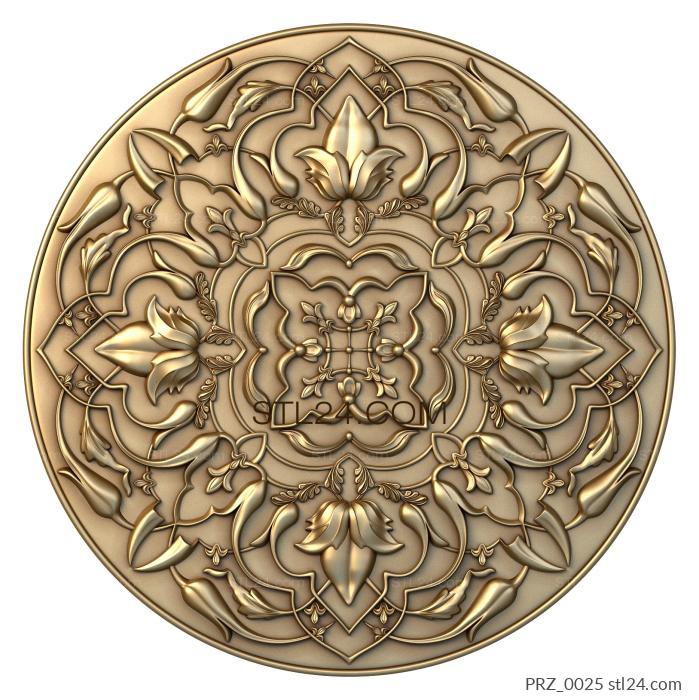 Ceiling rose (Dawn by the water, PRZ_0025) 3D models for cnc