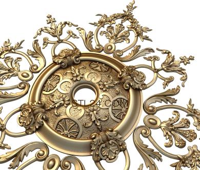 Ceiling rose (Wind of the fields, PRZ_0029-9) 3D models for cnc