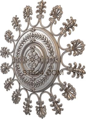 Ceiling rose (Circles on the water, PRZ_0035-9) 3D models for cnc