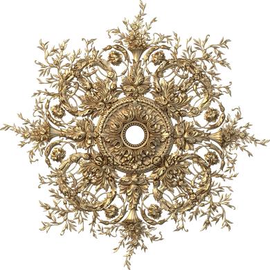 Ceiling rose (Spikelet madness, PRZ_0039-9) 3D models for cnc