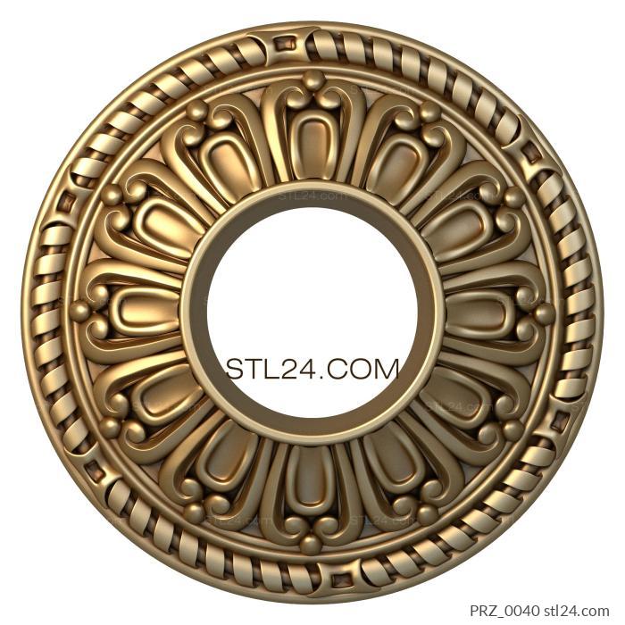 Ceiling rose (Spirals, PRZ_0040) 3D models for cnc