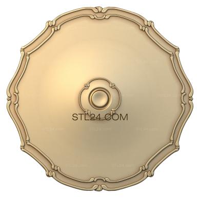Ceiling rose (Holiday plate, PRZ_0054) 3D models for cnc