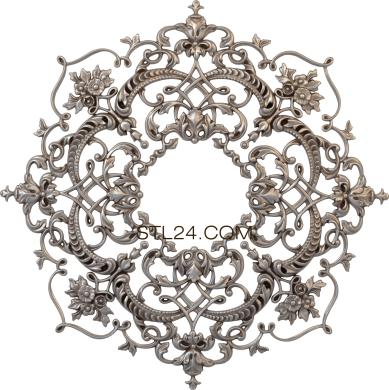Ceiling rose (Royal lace, PRZ_0055-9) 3D models for cnc