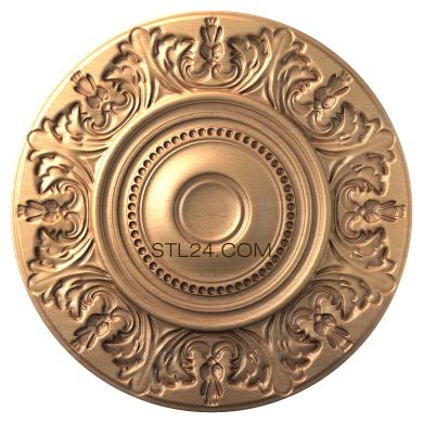 Ceiling rose (The royal seal, PRZ_0057) 3D models for cnc