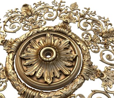 Ceiling rose (Song of the nightingale, PRZ_0059-9) 3D models for cnc