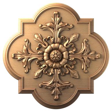 Ceiling rose (Acanthus accord, PRZ_0068) 3D models for cnc