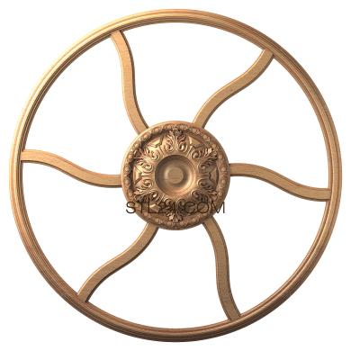 Ceiling rose (Wheel, PRZ_0078) 3D models for cnc