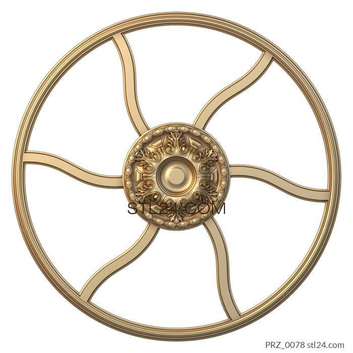 Ceiling rose (Wheel, PRZ_0078) 3D models for cnc