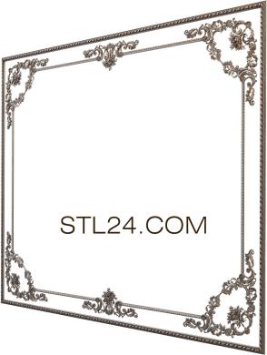 Ceiling rose (Venetian frame, PRZ_0081-9) 3D models for cnc