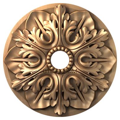 Ceiling rose (Pearl waterfall, PRZ_0082) 3D models for cnc